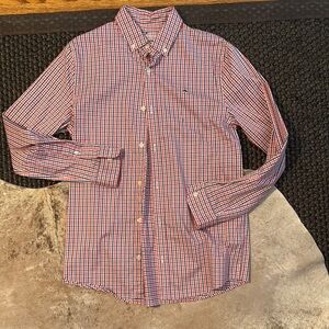 Vineyard Vines On The Go Performance Red, White, And Blue Button Down Shirt